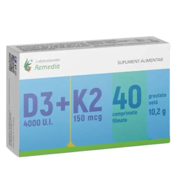 Добавка дієтична «D3 4000 M.O.+ K2», 40 таблеток